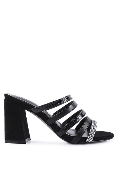 PEACHES MULTI STRAP DIAMANTE DETAIL SANDALS -  Nueva Moda Boutique By Giselly 