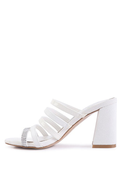 PEACHES MULTI STRAP DIAMANTE DETAIL SANDALS -  Nueva Moda Boutique By Giselly 
