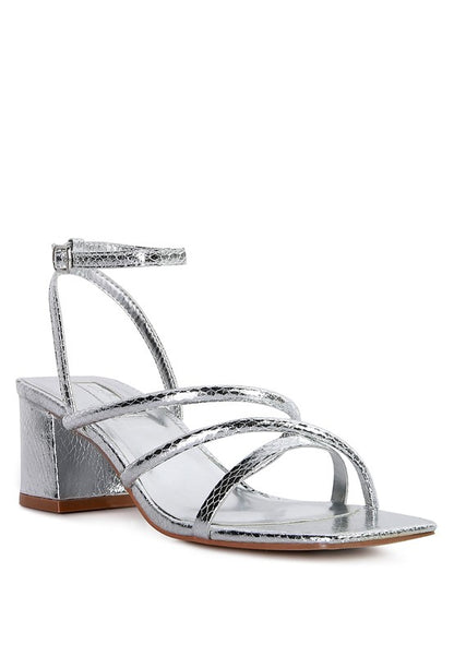 Right Pose Croc Mid Block Heel Casual Sandals -  Nueva Moda Boutique By Giselly 