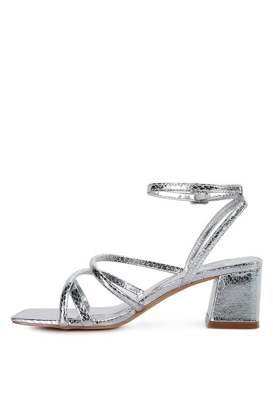 Right Pose Croc Mid Block Heel Casual Sandals -  Nueva Moda Boutique By Giselly 