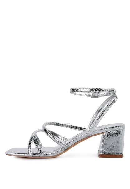 Right Pose Croc Mid Block Heel Casual Sandals -  Nueva Moda Boutique By Giselly 