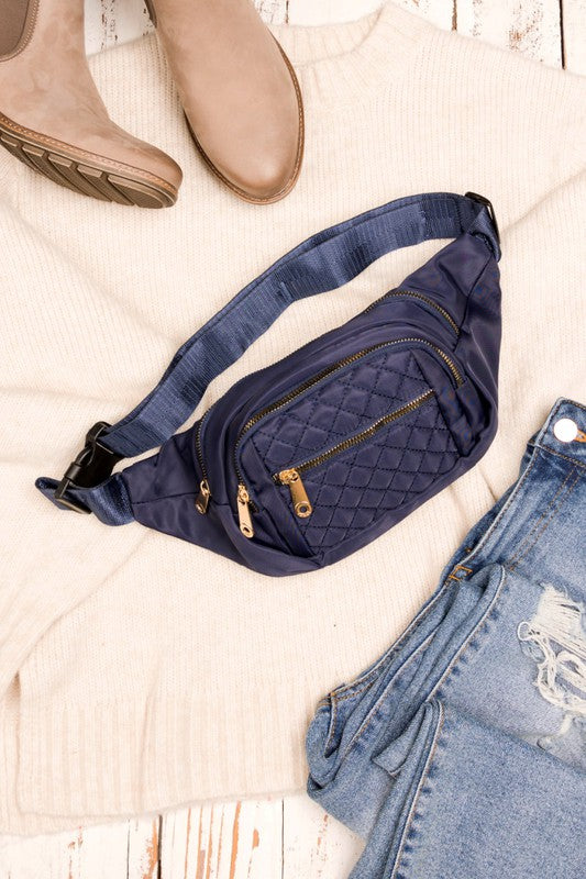 Quilted Belt Sling Bum Bag -  Nueva Moda Boutique By Giselly 