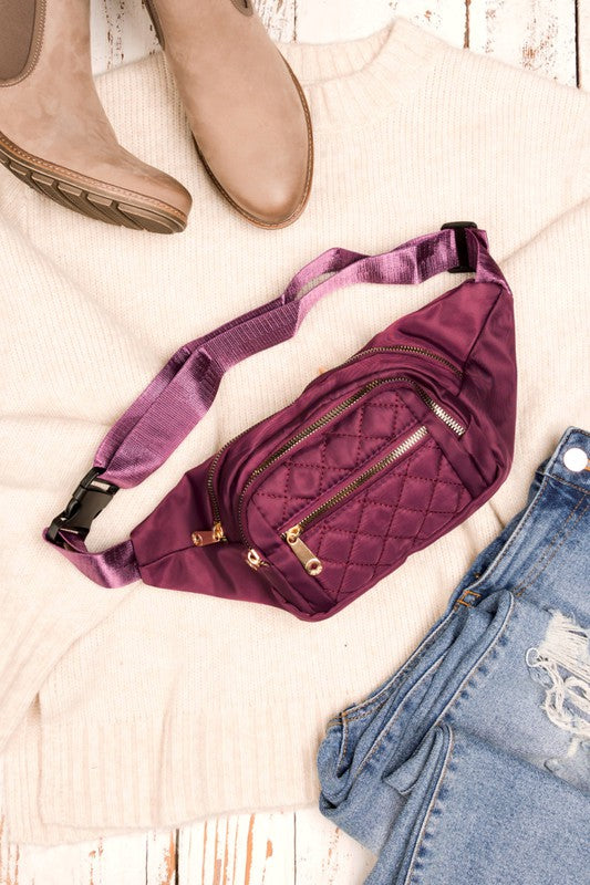Quilted Belt Sling Bum Bag -  Nueva Moda Boutique By Giselly 