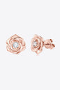 Moissanite Flower 925 Sterling Silver Earrings -  Nueva Moda Boutique By Giselly 