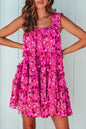 Printed Square Neck Sleeveless Mini Dress -  Nueva Moda Boutique By Giselly 