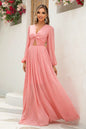 Twist Front Cutout Long Sleeve Dress -  Nueva Moda Boutique By Giselly 