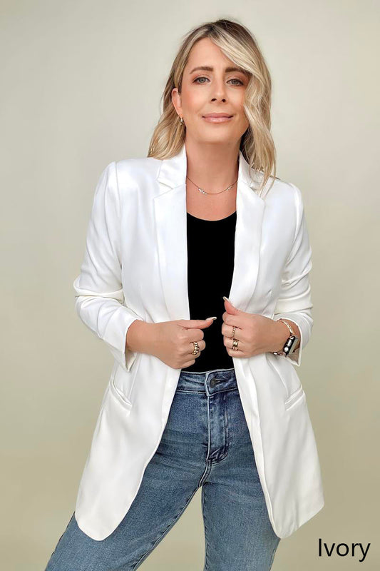 Zenana Classic Blazer -  Nueva Moda Boutique By Giselly 
