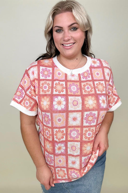Haptics Dolman Retro Floral Print Top -  Nueva Moda Boutique By Giselly 
