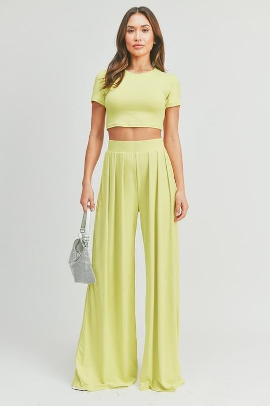 Crop top & palazzo set -  Nueva Moda Boutique By Giselly 