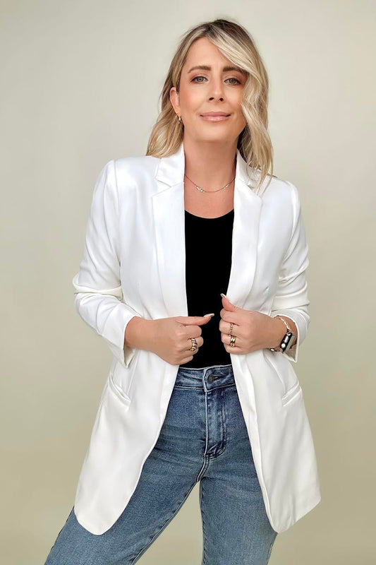 Zenana Classic Blazer -  Nueva Moda Boutique By Giselly 